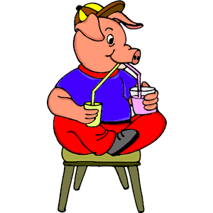 Pig Drinking
