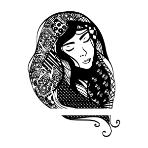 Woman With Deailed Head Scarf