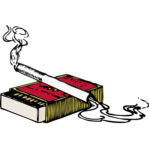 cigarette and matchbox