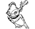 Frog with mandolin