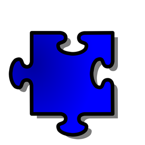 Blue Jigsaw piece 11