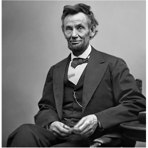 Smiling Abraham Lincoln