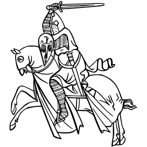 Knight on horseback 1