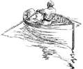 Man rowing boat