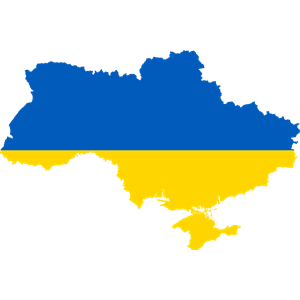 Ukraine Flag Map