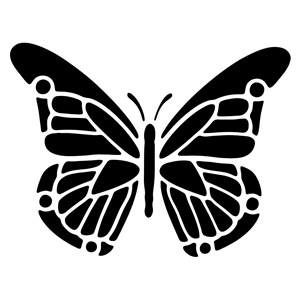 Segmented Butterfly Silhouette
