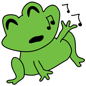 Singing frog