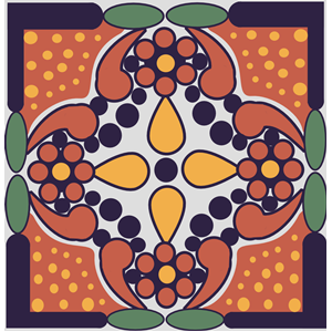 Mexican Tile Pattern - A