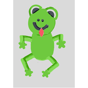 Frog with tongue