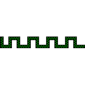 Divider - checked green snake shape