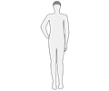 Male body silhouette - front