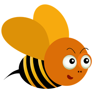Comic Style Bee Illustration