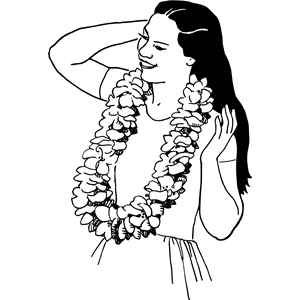 Woman wearing a lei