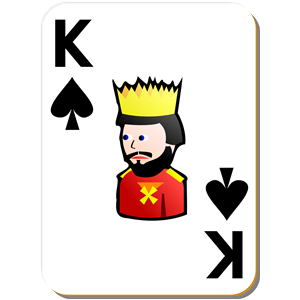 White deck: King of spades