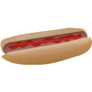 Hot dog with ketchup