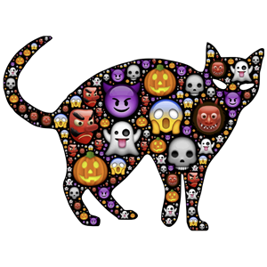 Colorful Halloween Cat