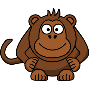Cartoon monkey