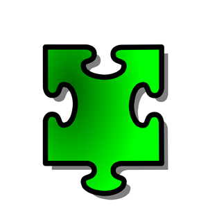 Green Jigsaw piece 15