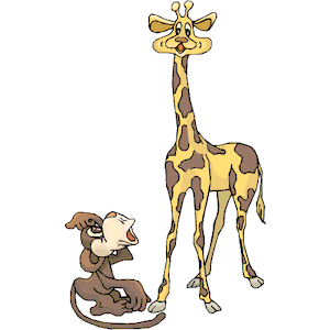 Monkey with Giraffe