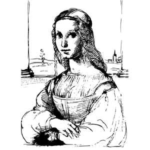 Raphael's sketch based on Mona Lisa