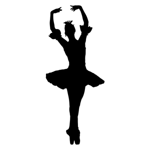 Arms Raised Ballerina Silhouette
