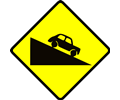 Caution: Steep Hill Up