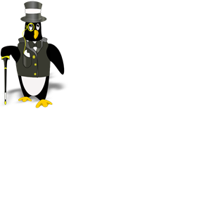 penguin wearing tux