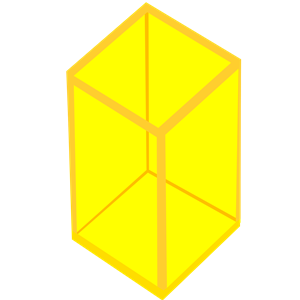 Yellow Transparent Cube