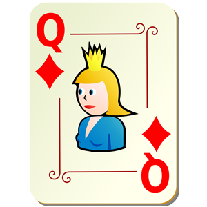 Ornamental deck: Queen of diamonds