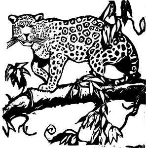jaguar wood cut
