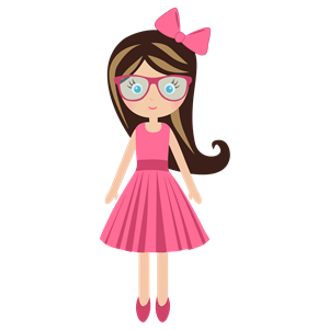 Cartoon Girl With Glasses