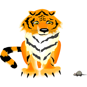 Tiger with Mouse