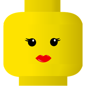 LEGO smiley -- kiss