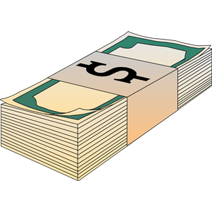 Stack of bills (money)