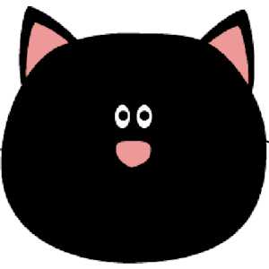 Black cat face