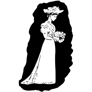 Lady with bouquet