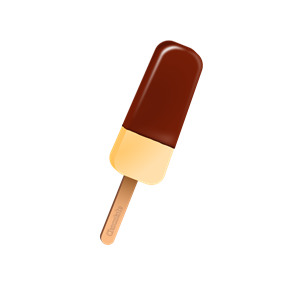 chocolate ice cream on a stick