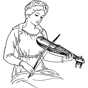 Woman playing a rebec