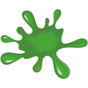 Green paint splat