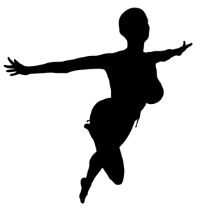 Flying Woman Silhouette