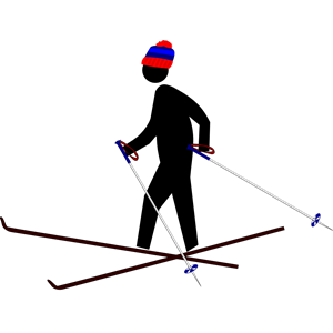 Pedestrian Skier