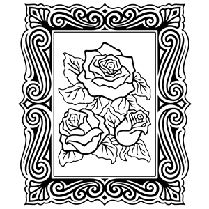 Roses With Decorative Border