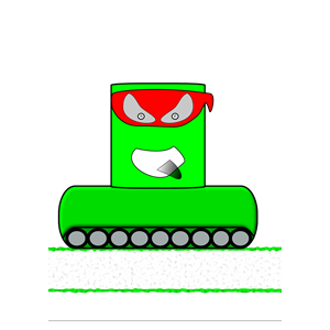 Green Canman Ninja with a continuous track