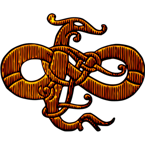 Stylised snake (colour - fixed)
