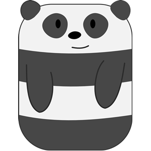 Cute Cartoon Panda with Hands