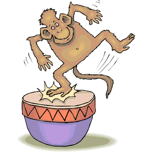 Monkey Dancing on Drum