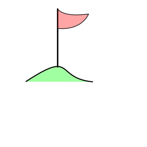 golf flag in hole on gr 01