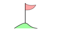 golf flag in hole on gr 01