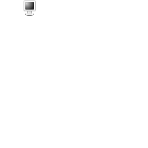 Computer Screen Icon (Grayscale)