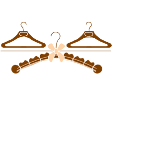 Brown Hanger with Beige Bow